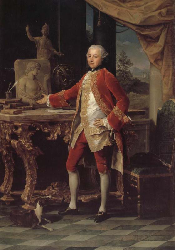 Oil on canvas portrait of a gentleman, Pompeo Batoni